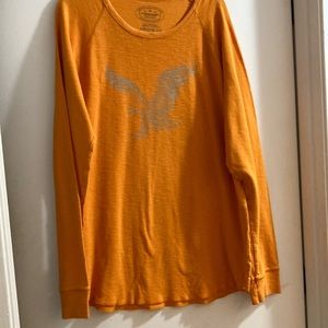 American Eagle Sz XXL Unisex Orange shirt W/ Silver Eagle